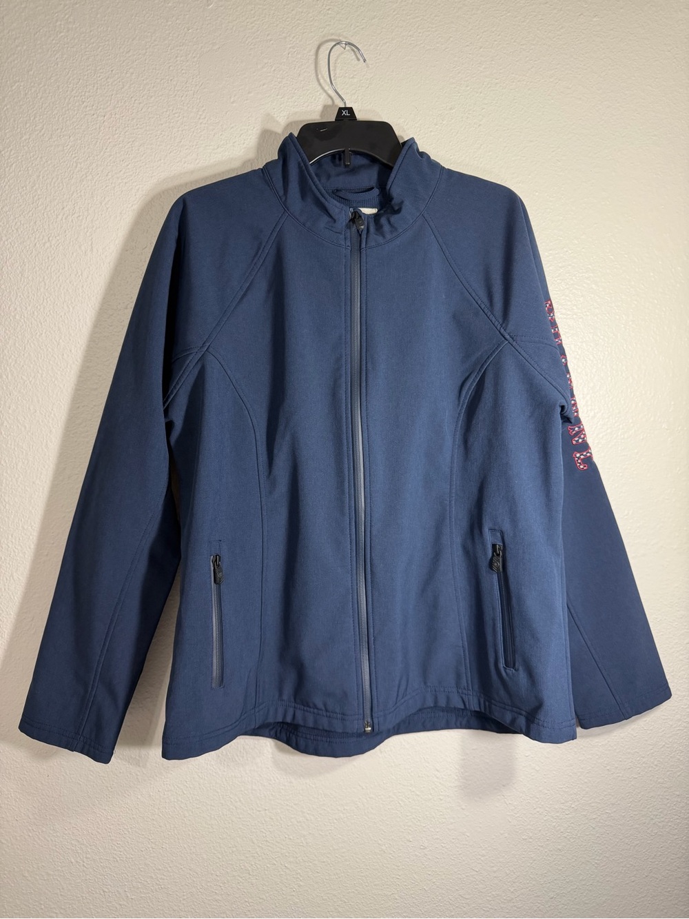 Shyanne Navy Softshell Utility Jacket with Zip Pockets